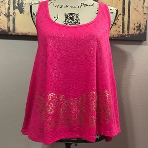 Mudd Hot Pink Tank Top